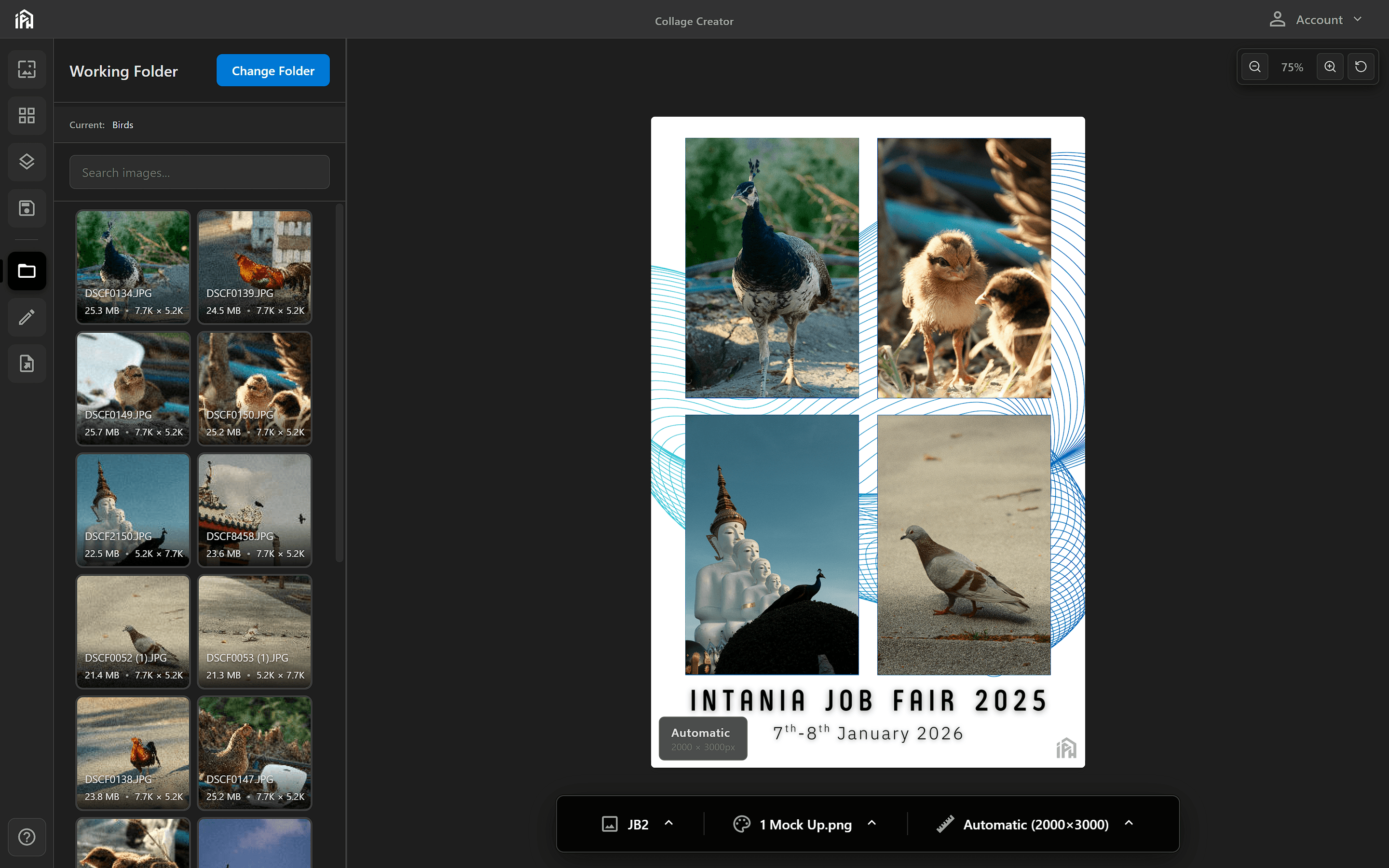 Collage Creator interface