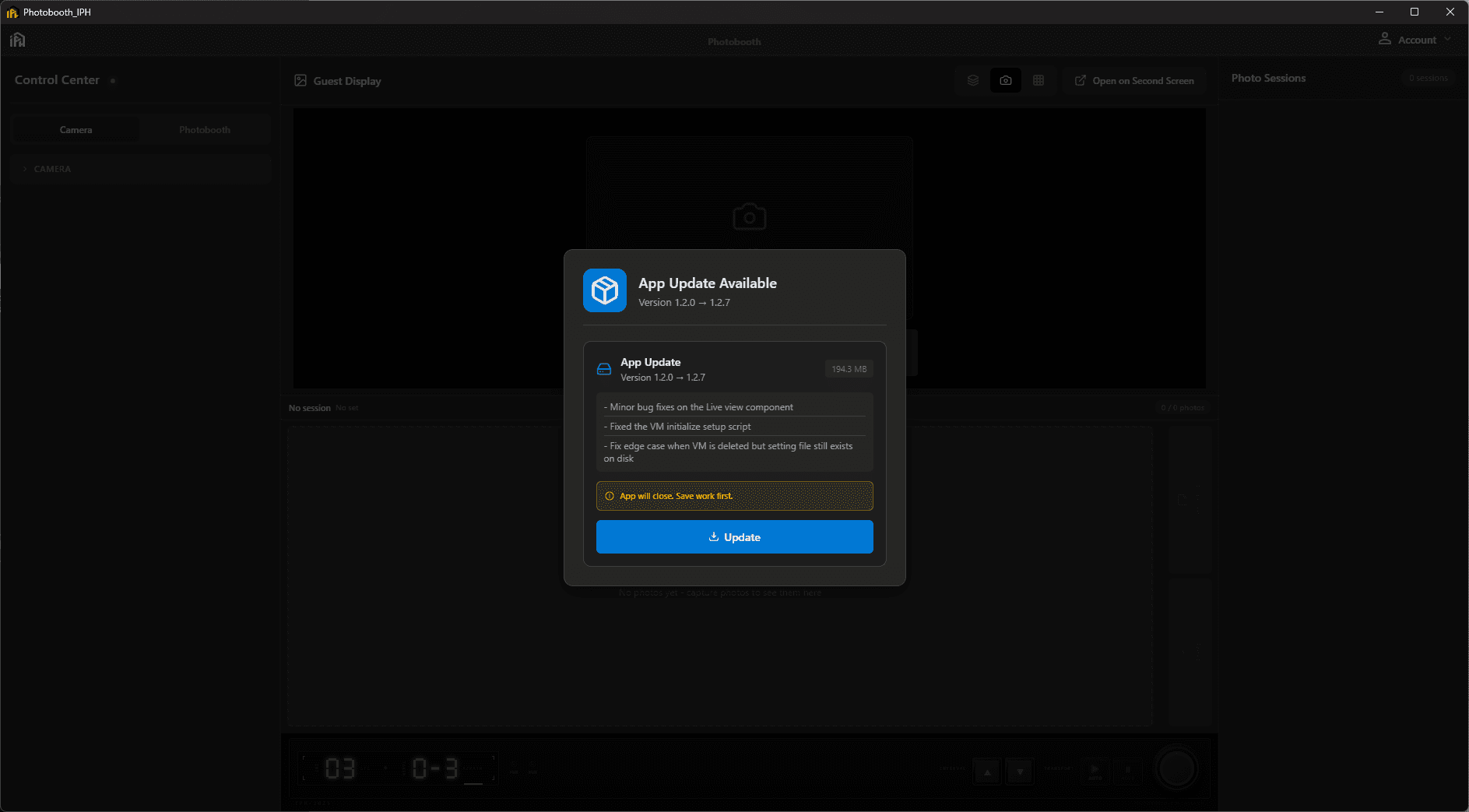 MSI update available notification
